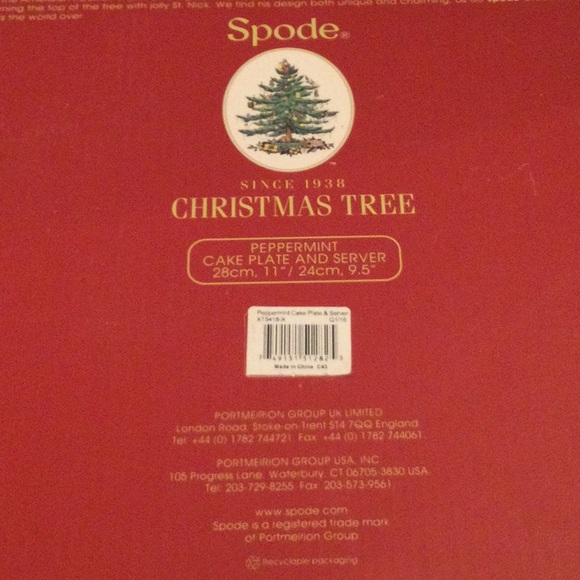 NIB Spode “peppermint” cake plate and server - Picture 5 of 7